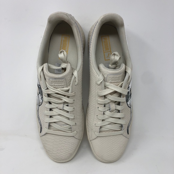 MENS PUMA CLYDE WHITE SNAKE EMBRIODERY 36811101 main image 7